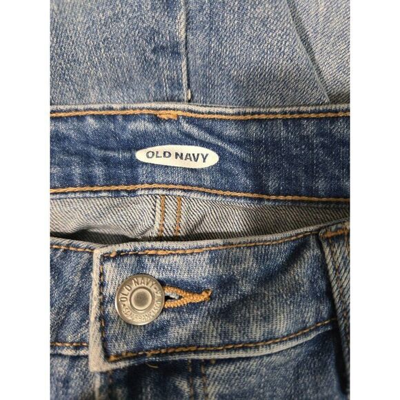 Old Navy Distressed Denim Mini Skirt With Frayed Hem Size 12 - Picture 4 of 7